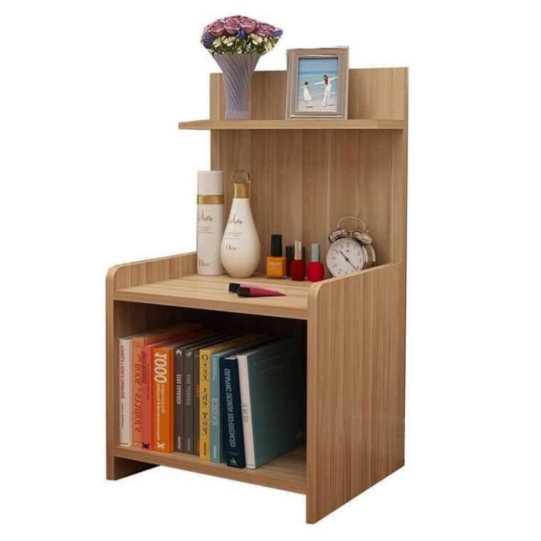 Modern bedside table with storage shelf it features a compact yet functional design that fits comfortably in the bedroom.
