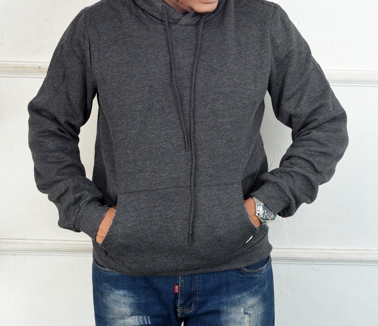 Men's warm hoodie, fleece-lined hoodie for winter, stylish pullover sweatshirt, thick cotton hoodie, cold weather hoodie, cozy streetwear, soft insulated hoodie, casual thermal hooded top
