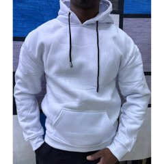 Plain Fleece Pullover Hoodie for Men - Gents Warm Fleece Hooded Pullover, Casual Streetwear & Weekend Wear, Cold Season Top, Men's Hoodies & Sweatshirts, Men's Fashion Wear