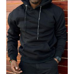Classic Drawstring Pullover Hoodie for Men - Gents Warm Fleece Hooded Pullover, Casual Streetwear & Weekend Wear, Cold Season Top, Men's Hoodies & Sweatshirts, Men's Fashion Wear