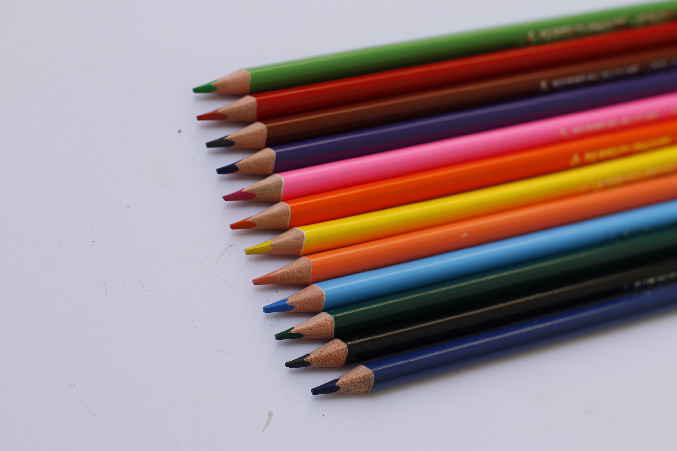 PENSING 12 Colors Triangle Colored Pencils - Ergonomic Wooden Art Pencils with A8 Core for Kids & School Sketching