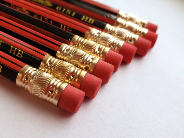 Chung Hwa 6151 HB Wooden Pencils with Eraser – Premium Writing & Drawing Pencils for School, Office & Exam