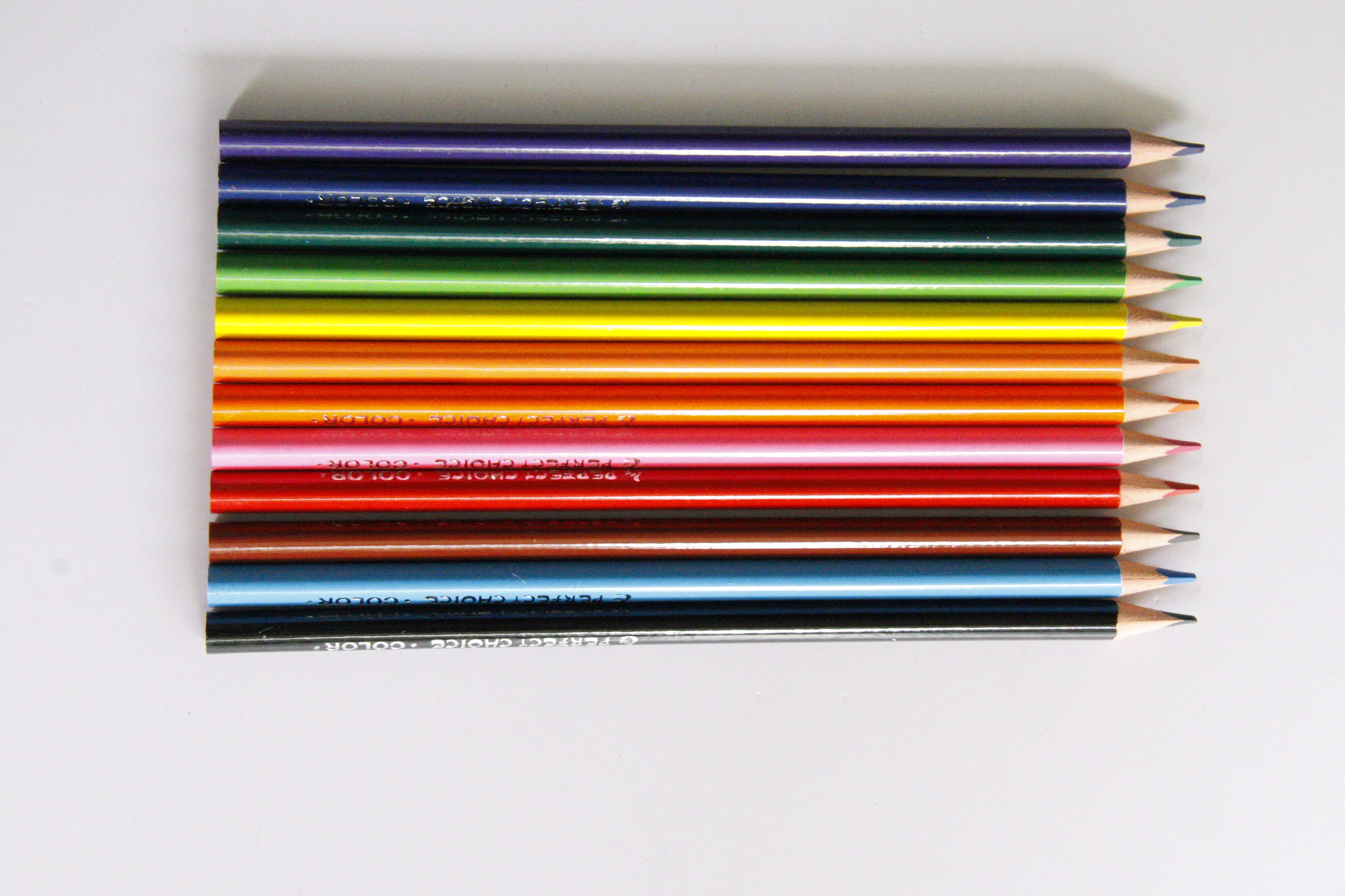 PENSING 12 Colors Triangle Colored Pencils - Ergonomic Wooden Art Pencils with A8 Core for Kids & School Sketching
