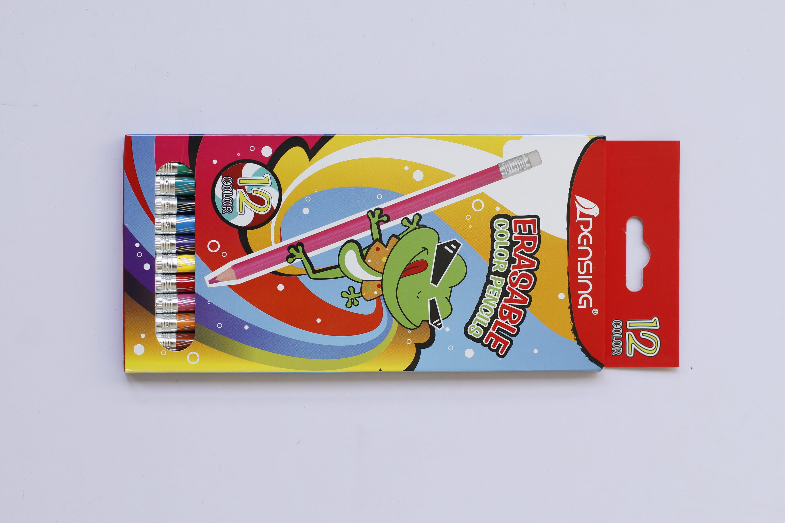 PENSING 12 Colors Erasable Colored Pencils Set - Smooth Drawing & Sketching Art Pencils for Kids & School