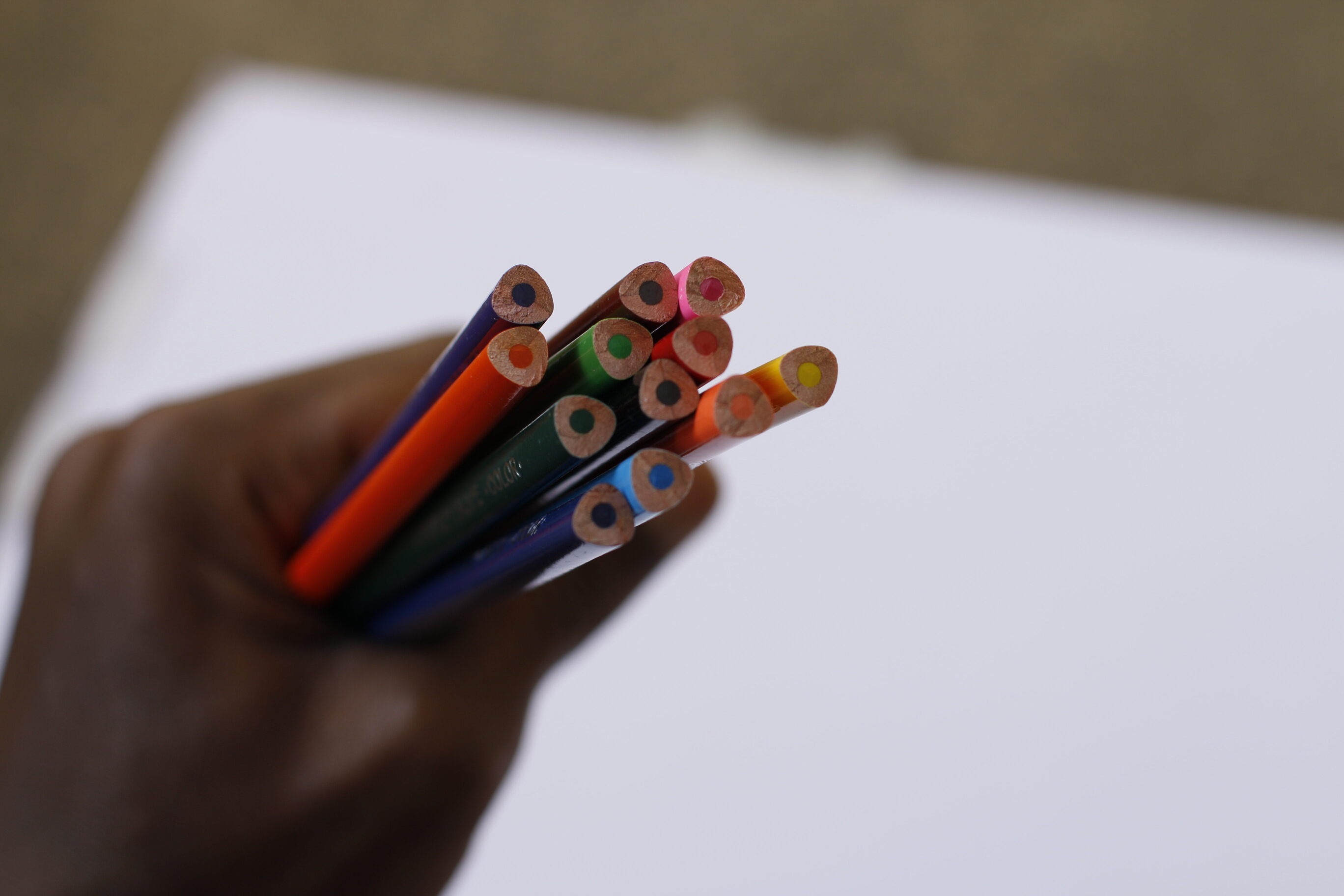 PENSING 12 Colors Triangle Colored Pencils - Ergonomic Wooden Art Pencils with A8 Core for Kids & School Sketching