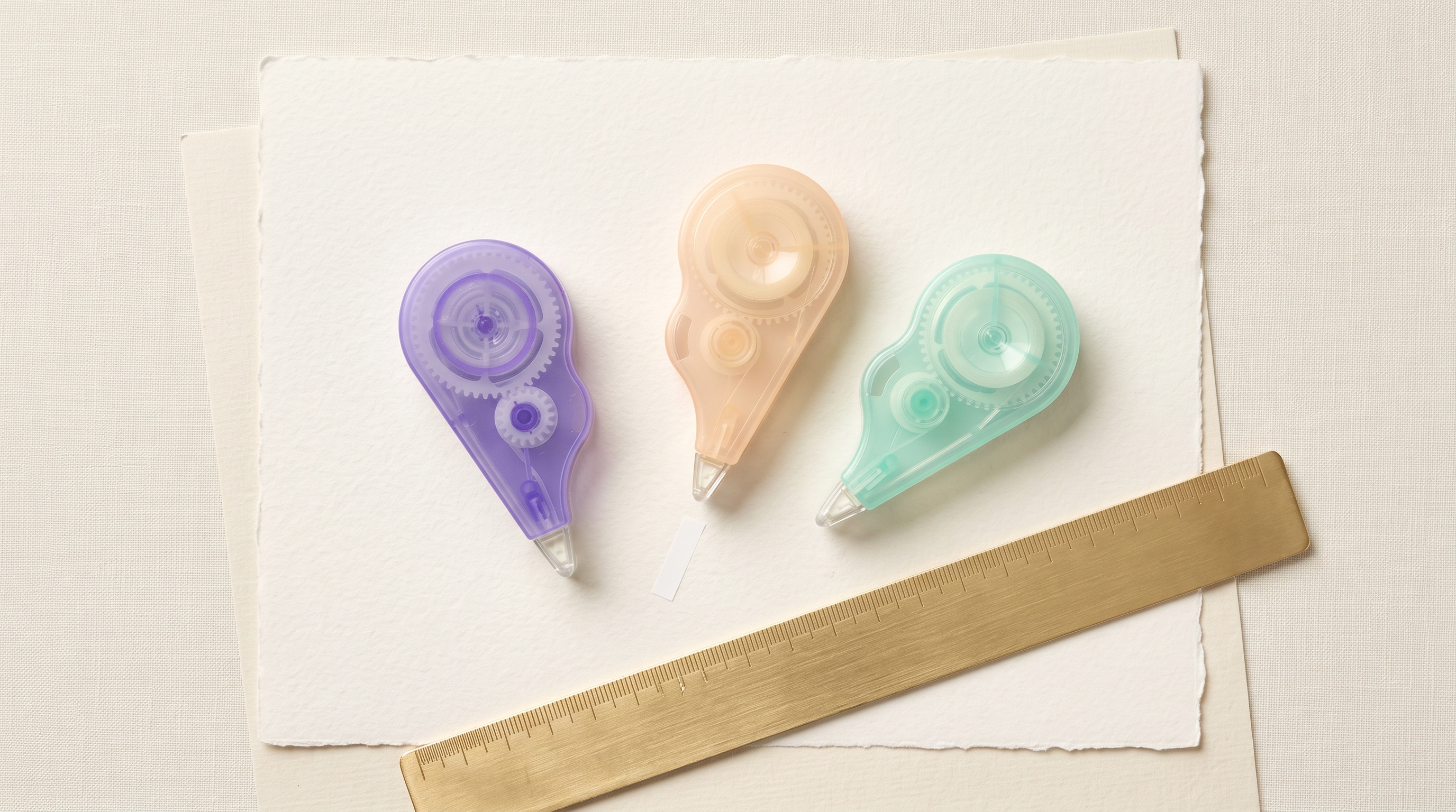 Correction Tape - Clean, Precise & Instant Whiteout Tape Dispenser for School & Office Supplies (Assorted Colors)