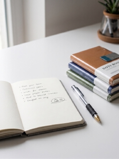 A6 Dunix 96 Sheets (192 Pages)  Premium Notebook with Secure Clip Closure - Compact & Durable Writing Journal for Office, School & Home