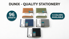 A6 Dunix 96 Sheets (192 Pages)  Premium Notebook with Secure Clip Closure - Compact & Durable Writing Journal for Office, School & Home