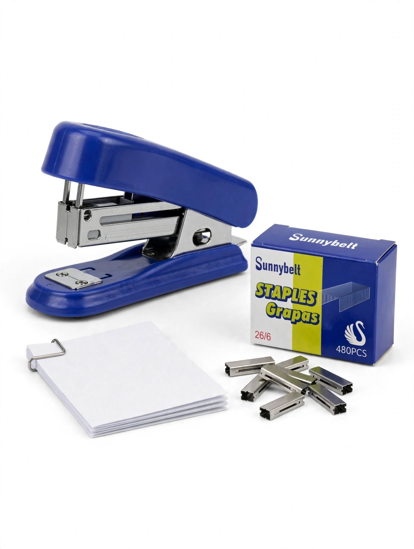 Sunnybelt Mini Stapler Set with 480 Staples - Easy Binding Portable Desktop Stapler for Office, School & Home