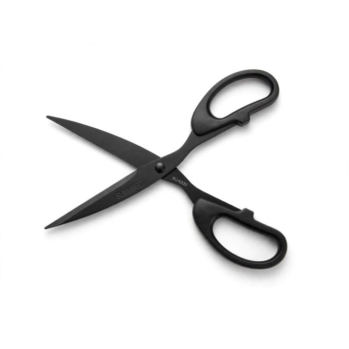 Sunnybelt WJ-6333 8.5" Black Rustproof Scissors - Sharp Edge & Ergonomic Grip for Office, Home & Craft