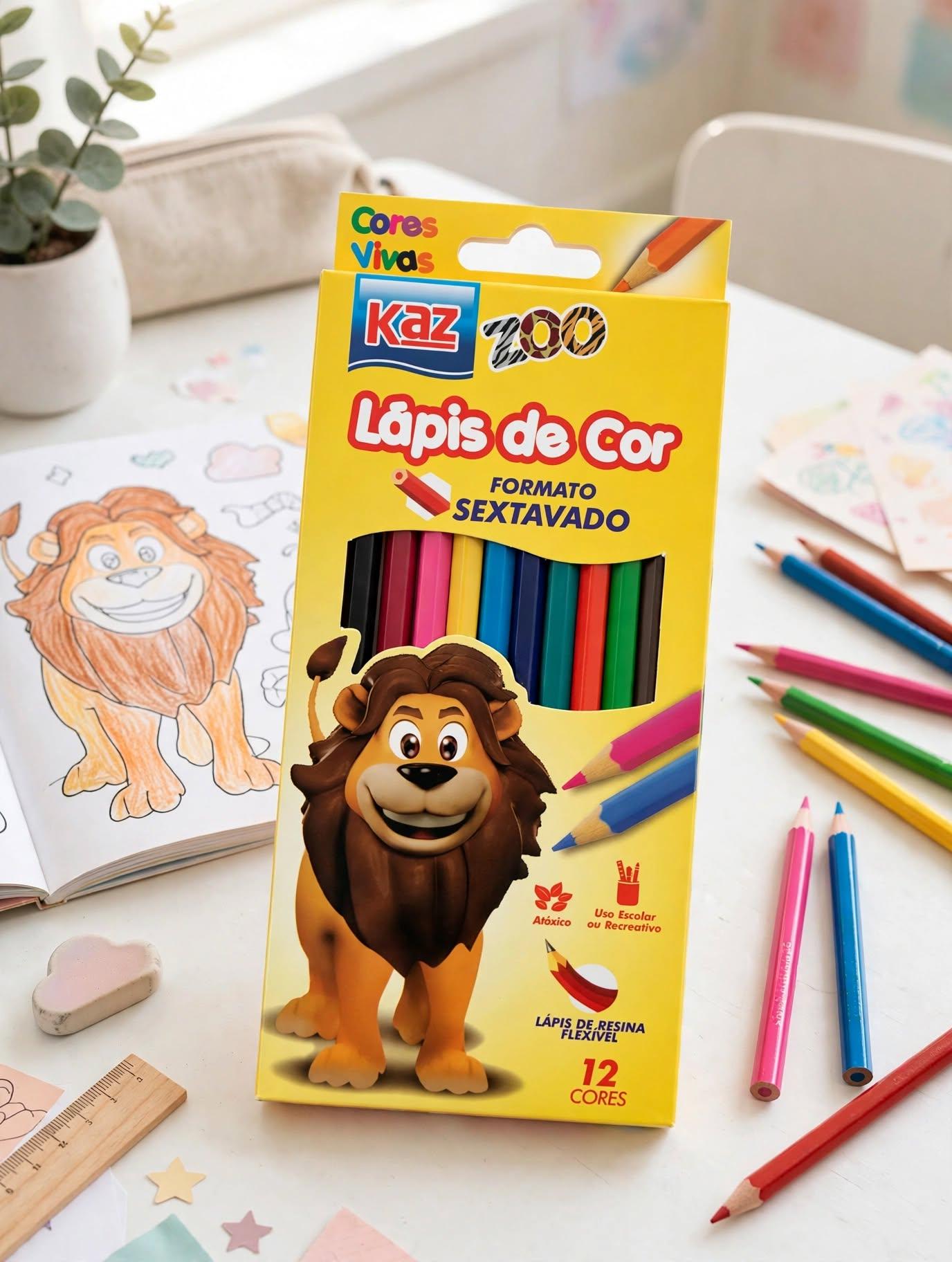 12 Colors Hexagonal Colored Pencils - Strong Lead & Non-Toxic Art Pencils for Kids, School & Drawing