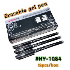 ZUIXUA Magic Erasable Gel Pen 0.5mm (Model HY1084) - Heat Friction Erasing Pen for Students & Office (Black Ink/ Blue Ink)