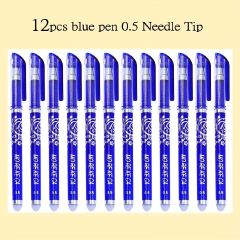 ZUIXUA Magic Erasable Gel Pen 0.5mm (Model HY1084) - Heat Friction Erasing Pen for Students & Office (Black Ink/ Blue Ink)