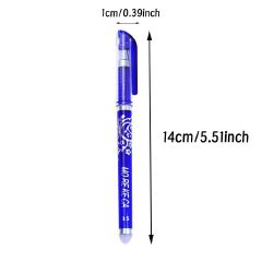 ZUIXUA Magic Erasable Gel Pen 0.5mm (Model HY1084) - Heat Friction Erasing Pen for Students & Office (Black Ink/ Blue Ink)