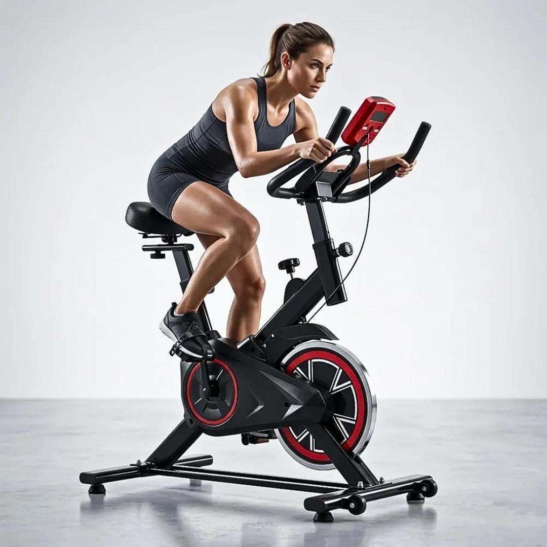 Spinning Bike/Gym Bike, Adjustable Height with Monitor