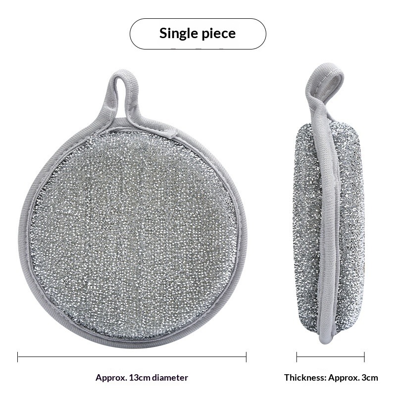 Double-sided cleaning cotton dishwashing sponge block kitchen brush pot artifact household dishwashing cloth scouring cloth magic wipe off oil stains