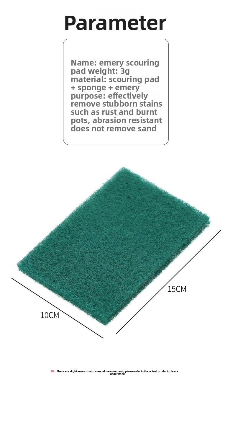 Thickened Silicon Carbide Scrubbing Sponge Abrasive Dishcloth Heavy Duty Kitchen Scourer for Pots Pans Cleaning