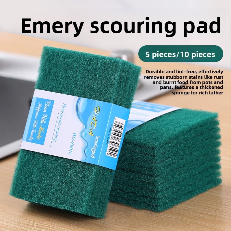 Thickened Silicon Carbide Scrubbing Sponge Abrasive Dishcloth Heavy Duty Kitchen Scourer for Pots Pans Cleaning