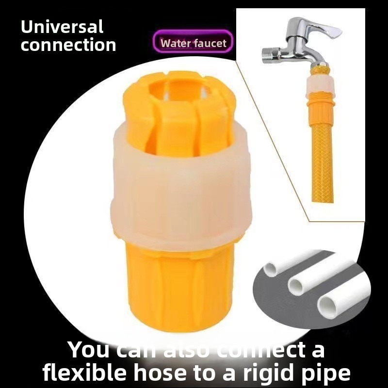 Plastic Water Faucet Quick Connect Adapter Hose to Pipe Fitting for Car Wash Gun Accessories