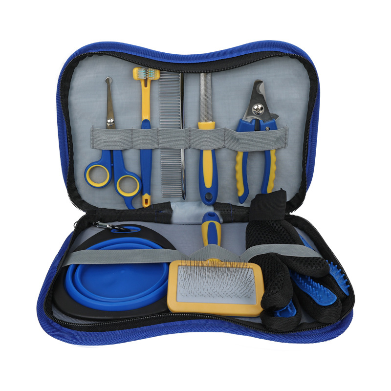 8Pcs Dog Grooming Kit, Dematting Comb, Straight Comb, Nail Clipper, Nail File, Stripping Knife, Shedding Comb