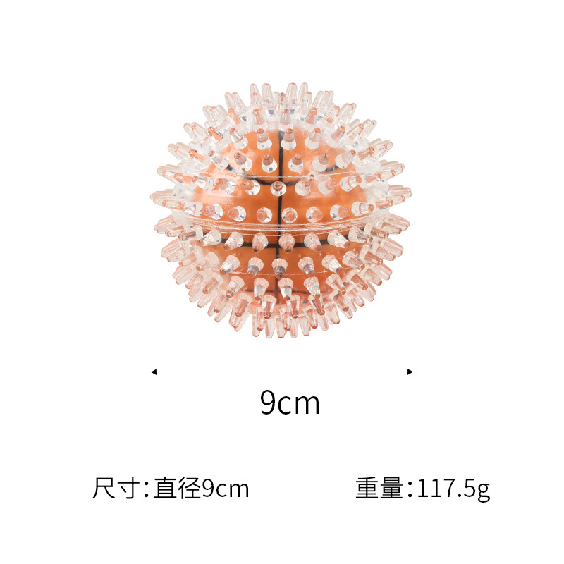 TPR Spiky Sports Ball-in-Ball Dog Toy – Self-Play Boredom Relief, Chew & Teeth Cleaning Pet Toy