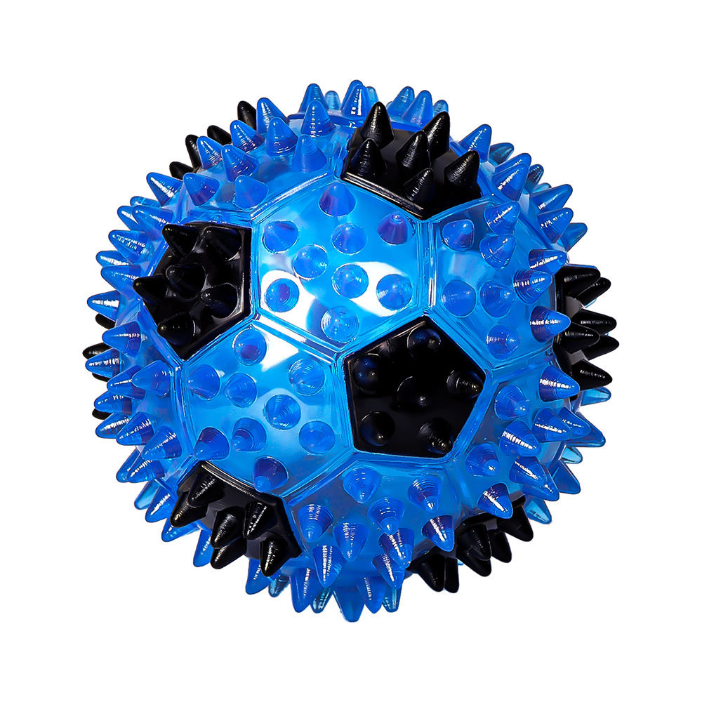 Dog Toy Ball – Self-Play Boredom Buster, Dental Chew Toy for Teeth Cleaning, Durable TPR Squeaky Soccer Ball for Dogs, Pet Supplies