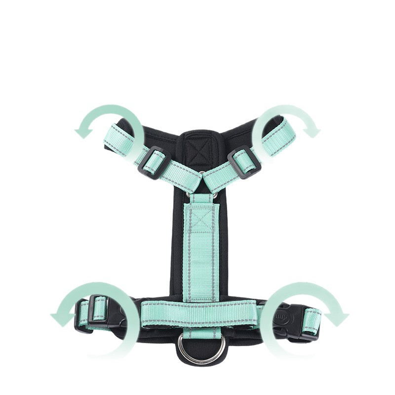 H-Style Dog Harness with Reflective Leash Options – Anti-Escape, Wear-Resistant, Anti-Pull Harness for Small to Large Dogs | Outdoor Walking & Training | Purple, Black, Green, Rde