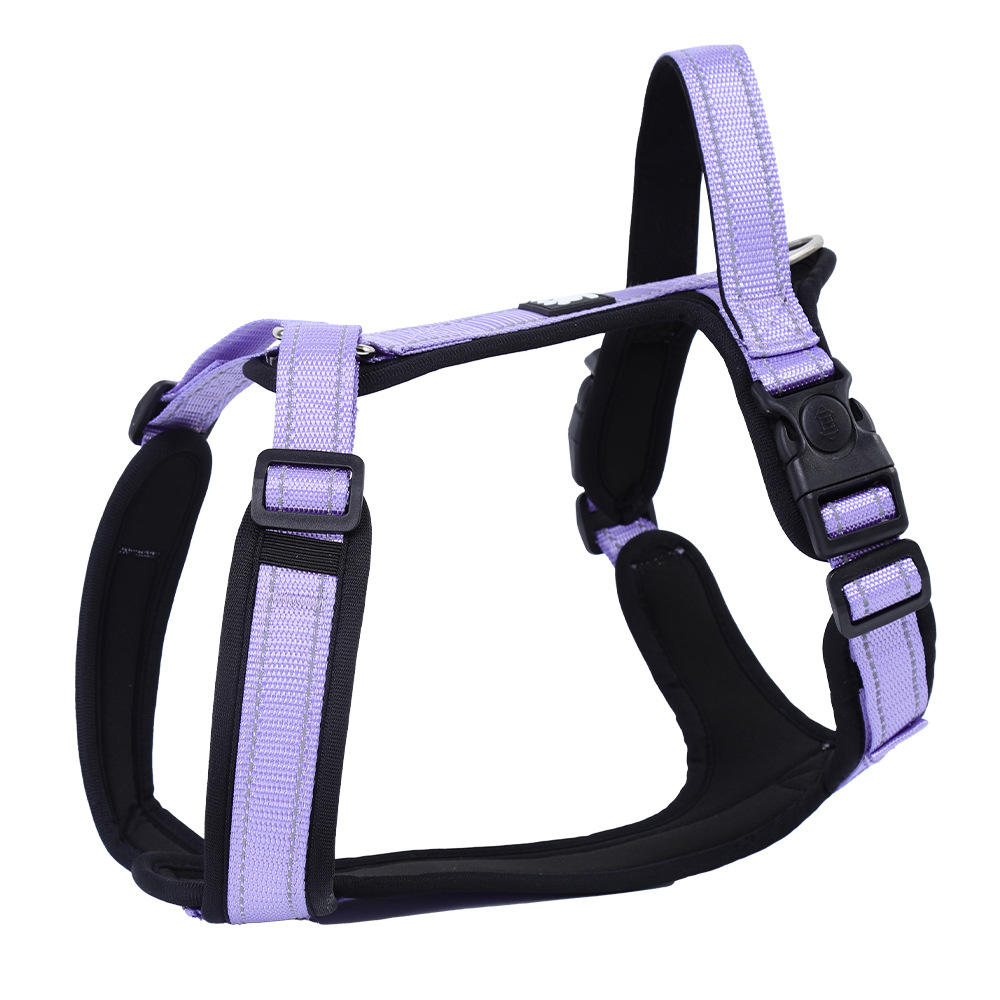 H-Style Dog Harness with Reflective Leash Options – Anti-Escape, Wear-Resistant, Anti-Pull Harness for Small to Large Dogs | Outdoor Walking & Training | Purple, Black, Green, Rde