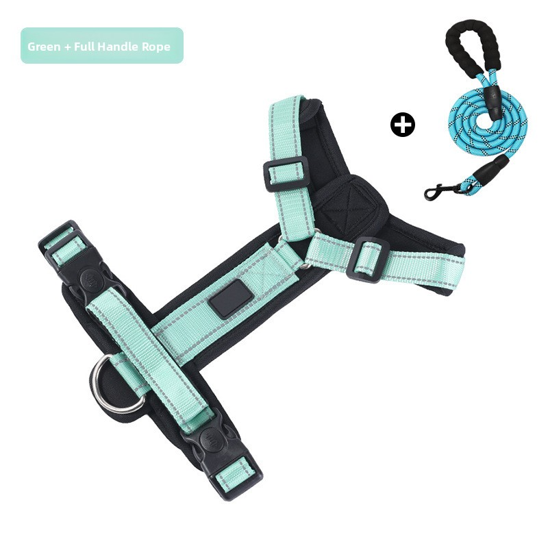H-Style Dog Harness with Reflective Leash Options – Anti-Escape, Wear-Resistant, Anti-Pull Harness for Small to Large Dogs | Outdoor Walking & Training | Purple, Black, Green, Rde