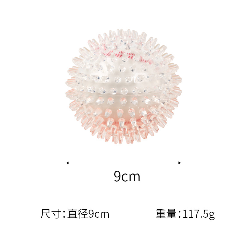 TPR Spiky Sports Ball-in-Ball Dog Toy – Self-Play Boredom Relief, Chew & Teeth Cleaning Pet Toy
