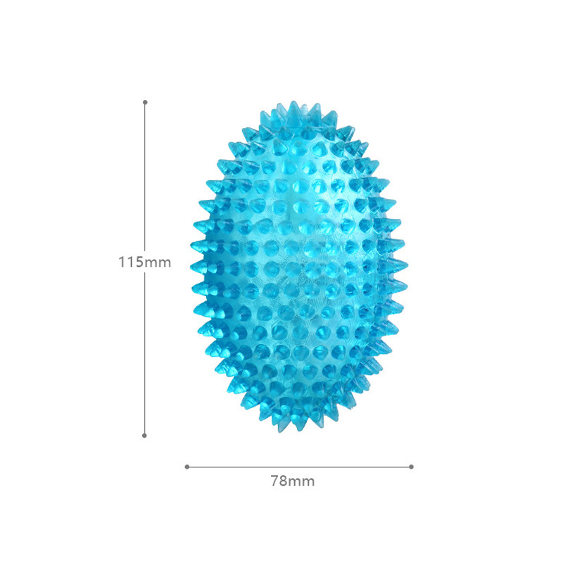 Spiky Squeaky TPR Football Dog Toy – Chew & Teeth Cleaning Interactive Training Pet Ball