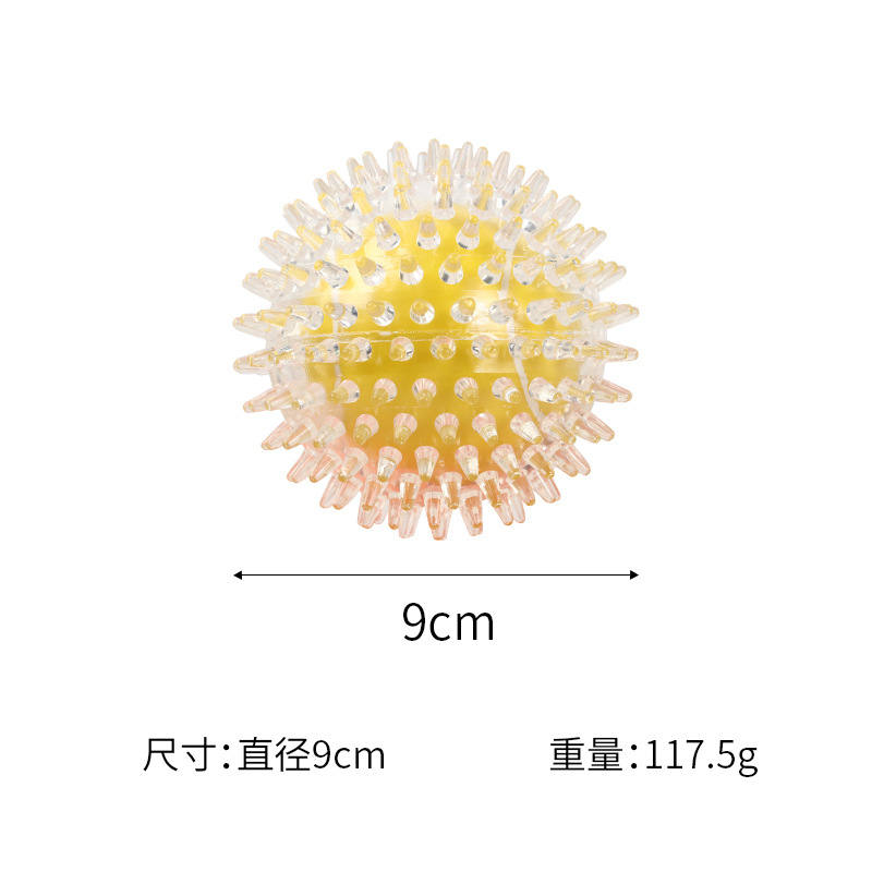 TPR Spiky Sports Ball-in-Ball Dog Toy – Self-Play Boredom Relief, Chew & Teeth Cleaning Pet Toy