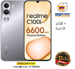 New Arrival Realme C100i Smartphone 64GB ROM+4GB  6600mAh Battery 6.8 Inches Screen Dual Sim IP64 Dust & Water resistance  Side Fingerprint Android 16 13 Months warranty Smart Phones