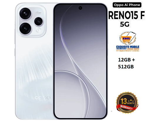 Oppo Reno 15F 5G 12GB RAM 512GB ROM 50MP Triple Camera 6.57 Inch 120Hz AMOLED Display Gorilla Glass Protection Smartphone Snapdragon 6 Gen 1 7000mAh Battery 80W Charging Phone 13MONTHS WARRANTY.