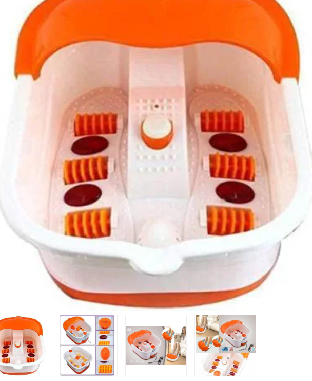 Portable Electric Pedicure Foot Bath Spa Massager Machine, It aims to promote blood circulation with its magnetic zone feature, helps to release muscle tension and improve skin condition.