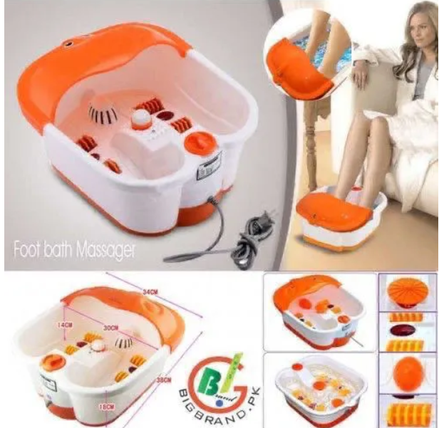 Portable Electric Pedicure Foot Bath Spa Massager Machine, It aims to promote blood circulation with its magnetic zone feature, helps to release muscle tension and improve skin condition.
