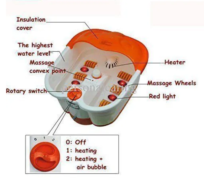 Portable Electric Pedicure Foot Bath Spa Massager Machine, It aims to promote blood circulation with its magnetic zone feature, helps to release muscle tension and improve skin condition.