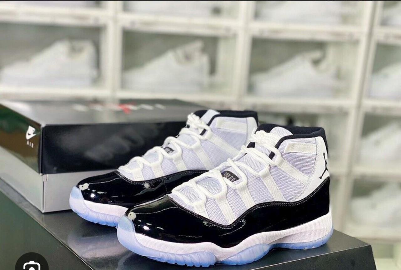 🔥 (free foam cleaner) 🔥 Air jordan 11 Concord Retro  Men’s Sneakers – Men’s Cushioned Running Shoes, Streetwear Trainers, Comfortable Sports Shoes, Casual Fashion Sneakers with Air Sole Unit,