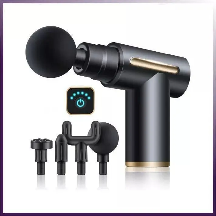 Electric Massage Gun Neck Back Body Massager Machine Portable Mini LCD Display Professional Fascia Gun Deep Relaxation Physiotherapy Muscle Pain Relief