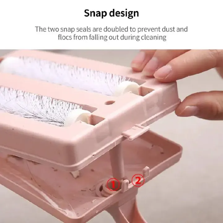 Multifunctional Sweeping Bed Brush Double Roller Type Electrostatic Carpet Floor Sweeper Brush Manual Crumb Cleaner Creative