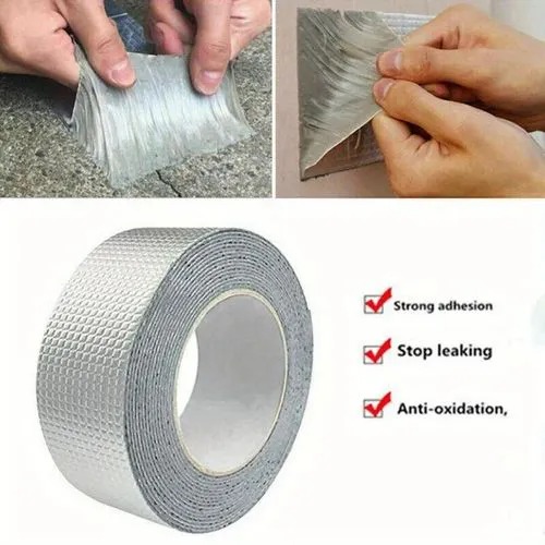 Aluminium Foil Tape Waterproof Adhesive Rubber Tape Butyl Tape Sealing Tape Repair Tape For Leakage Waterproofing Water Tank Roof Pipe Window Seal Leak Wall Crack Repair
