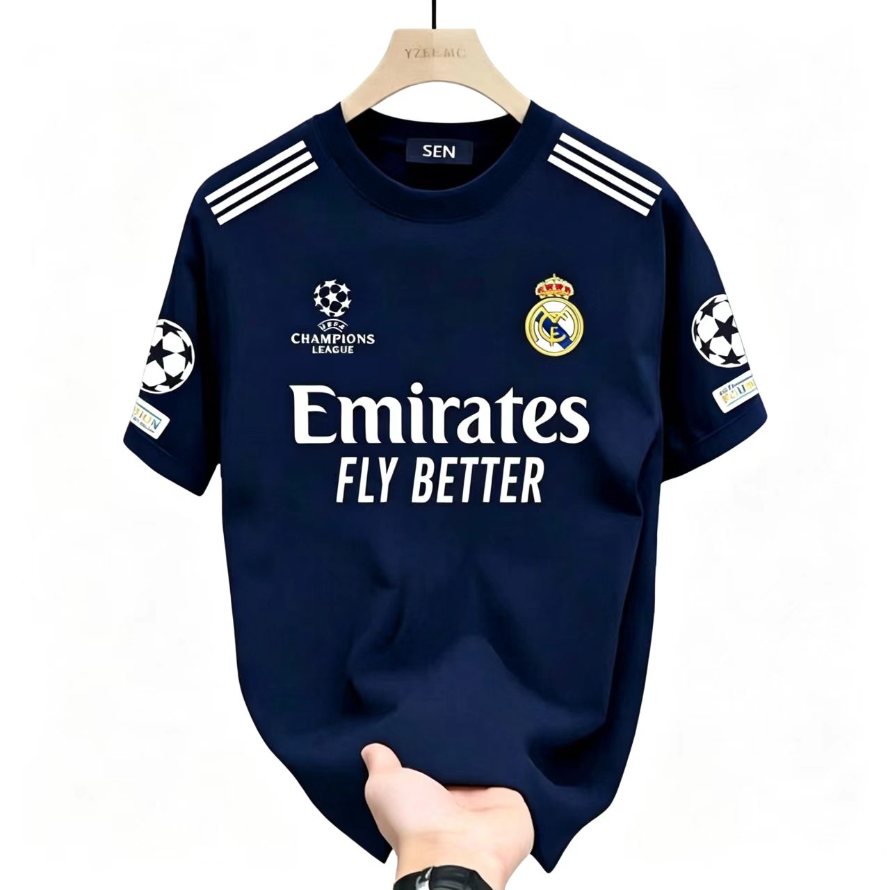 2026 Summer New Men's World Cup Football Apparel, Real Madrid Short Sleeve T-Shirt & Arsenal Soccer Polo Shirt, Collared Loose Casual Tops for Sports & Daily Wear