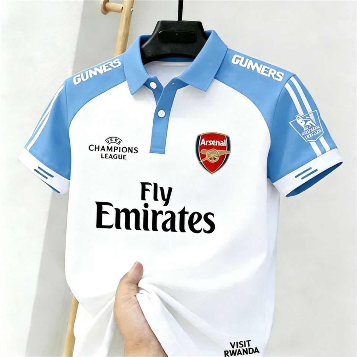 2026 New Men's Short-Sleeve Polo Shirt, Arsenal Print Casual Collared Tee, Jersey T-shirt Jersey arsenal football jersey soccer jersey Breathable Digital Print Top, Slim Fit Sports & Daily Wear