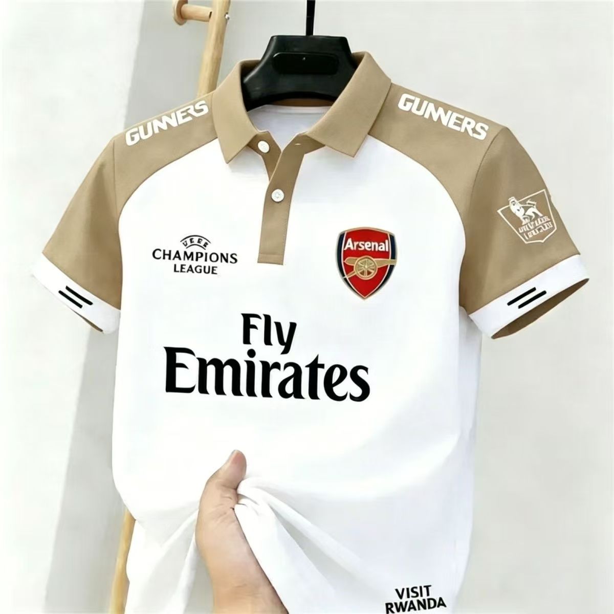 2026 New Men's Short-Sleeve Polo Shirt, Arsenal Print Casual Collared Tee, Jersey T-shirt Jersey arsenal football jersey soccer jersey Breathable Digital Print Top, Slim Fit Sports & Daily Wear
