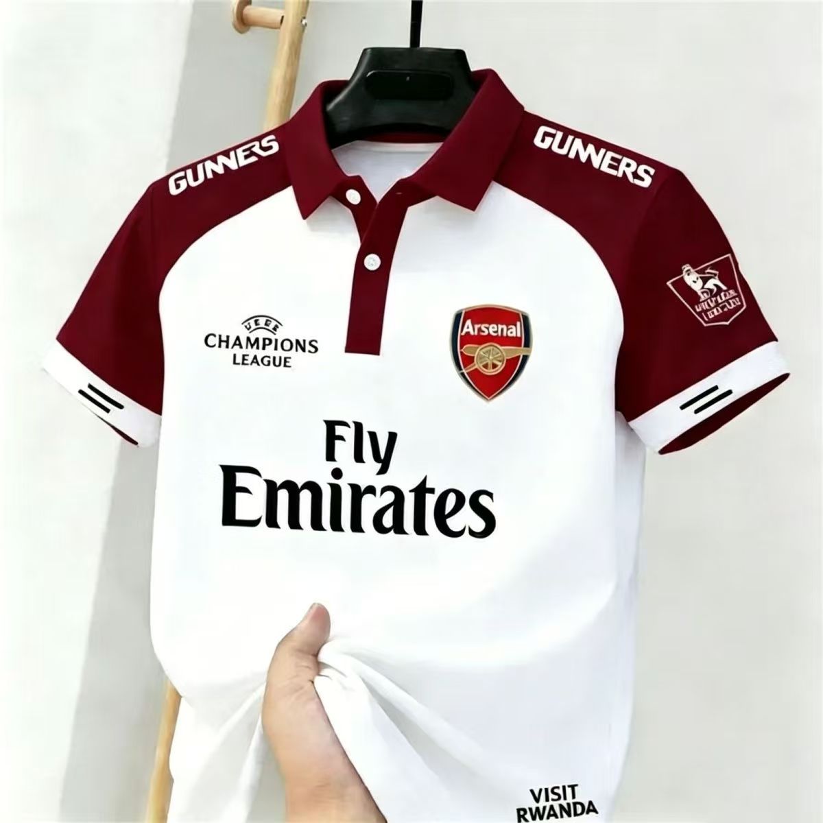 2026 New Men's Short-Sleeve Polo Shirt, Arsenal Print Casual Collared Tee, Jersey T-shirt Jersey arsenal football jersey soccer jersey Breathable Digital Print Top, Slim Fit Sports & Daily Wear
