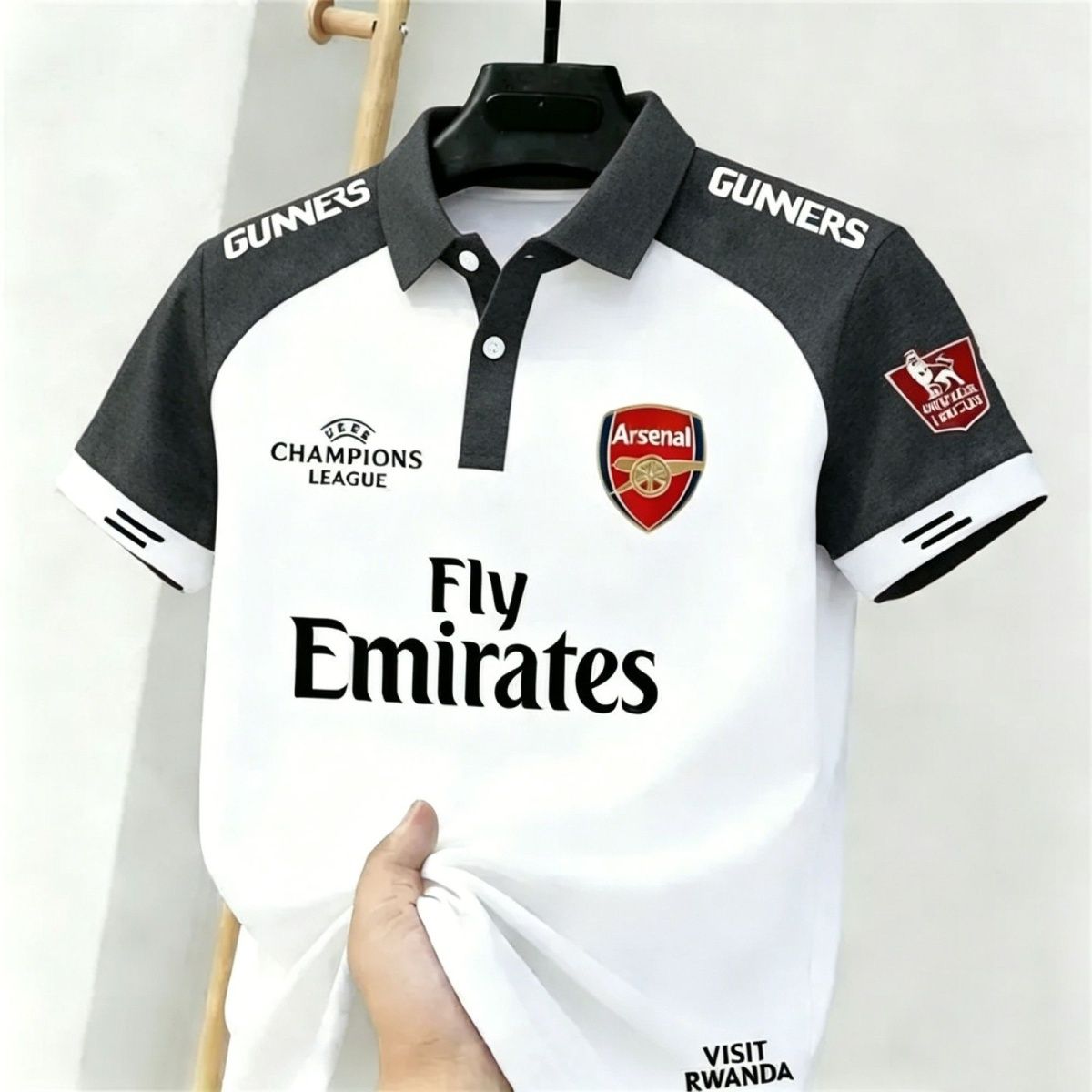 2026 New Men's Short-Sleeve Polo Shirt, Arsenal Print Casual Collared Tee, Jersey T-shirt Jersey arsenal football jersey soccer jersey Breathable Digital Print Top, Slim Fit Sports & Daily Wear