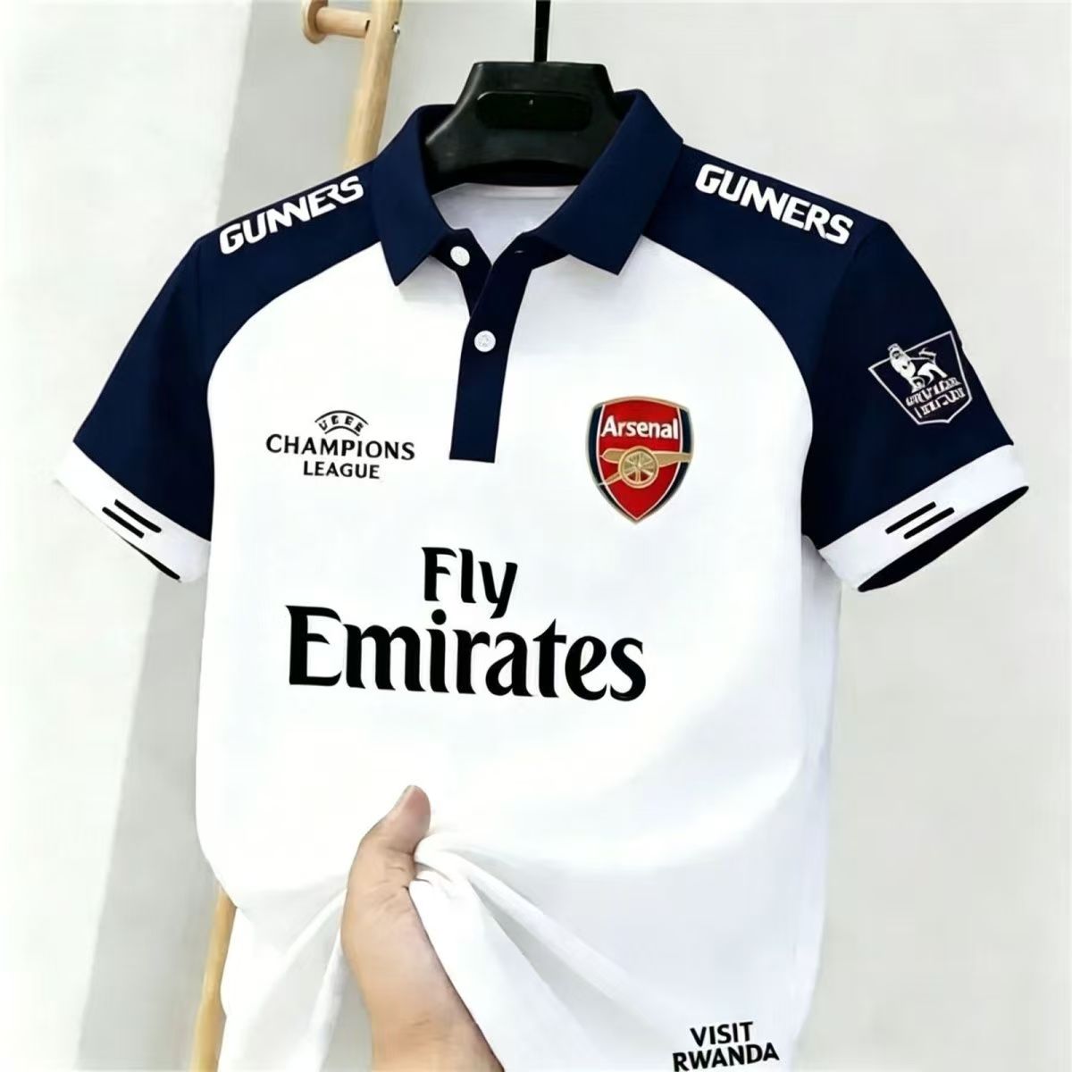 2026 New Men's Short-Sleeve Polo Shirt, Arsenal Print Casual Collared Tee, Jersey T-shirt Jersey arsenal football jersey soccer jersey Breathable Digital Print Top, Slim Fit Sports & Daily Wear