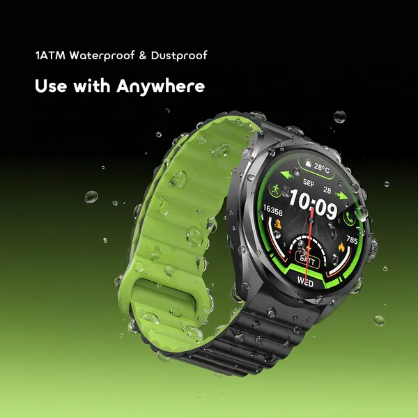 Oraimo Watch Nova 2R 1.43" AMOLED 35-Day Standby Smart Watch, Wireless HD Calling, Blood Oxygen & Heart Rate Monitor, Built-In Fun Games, Cool 2.5D UI Interaction, AI Generated Watch Faces.