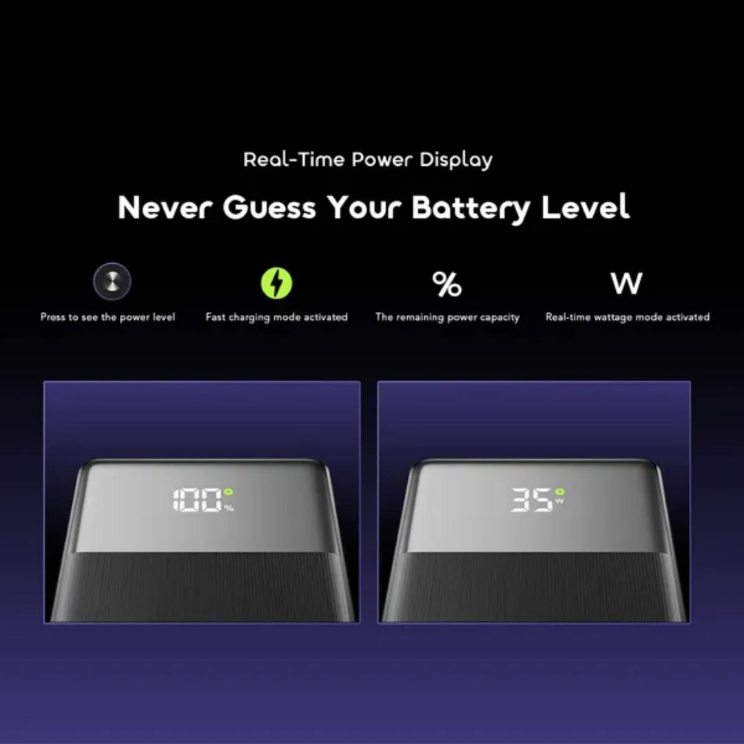 Oraimo PowerNova Q41 40000mAh Power Bank – 35W Dual-Device Fast Charging 10-Day Ultra-Long Power 4 Outputs & 2 Inputs Real-Time Power Display