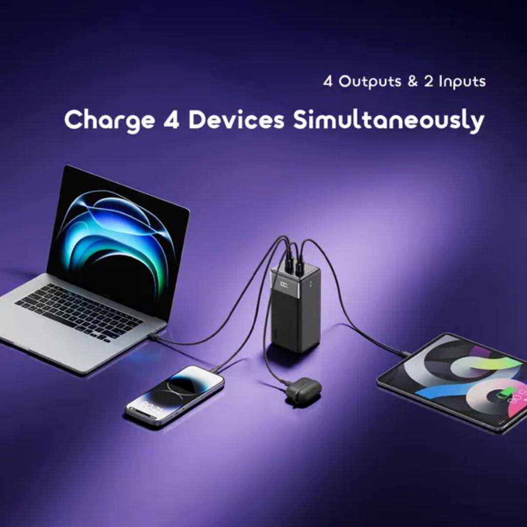 Oraimo PowerNova Q41 40000mAh Power Bank – 35W Dual-Device Fast Charging 10-Day Ultra-Long Power 4 Outputs & 2 Inputs Real-Time Power Display